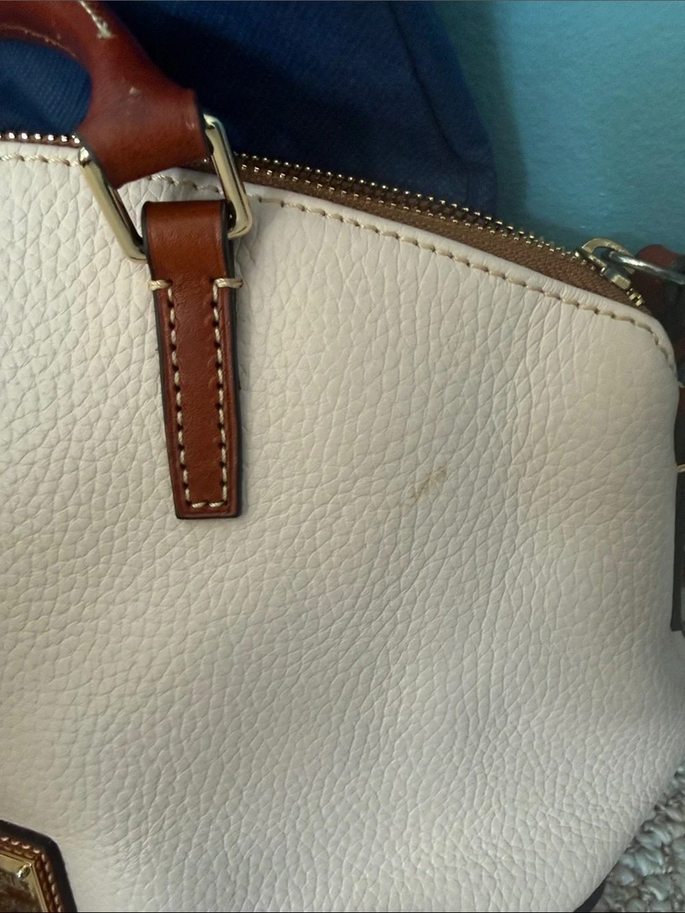 Dooney & Bourke Pebble Leather Ruby Domed Satchel